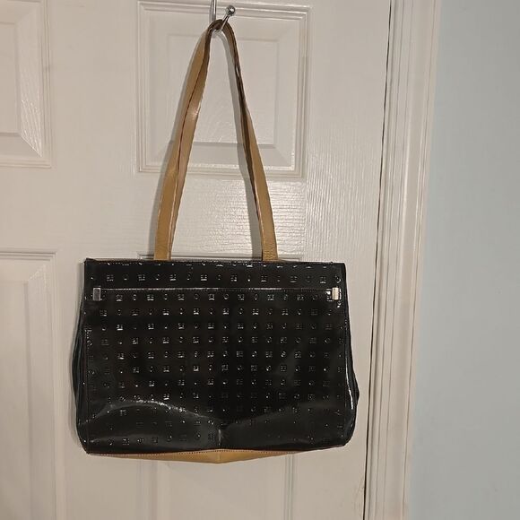 Elegant Black and Tan Tote Bag - Picture 1 of 7